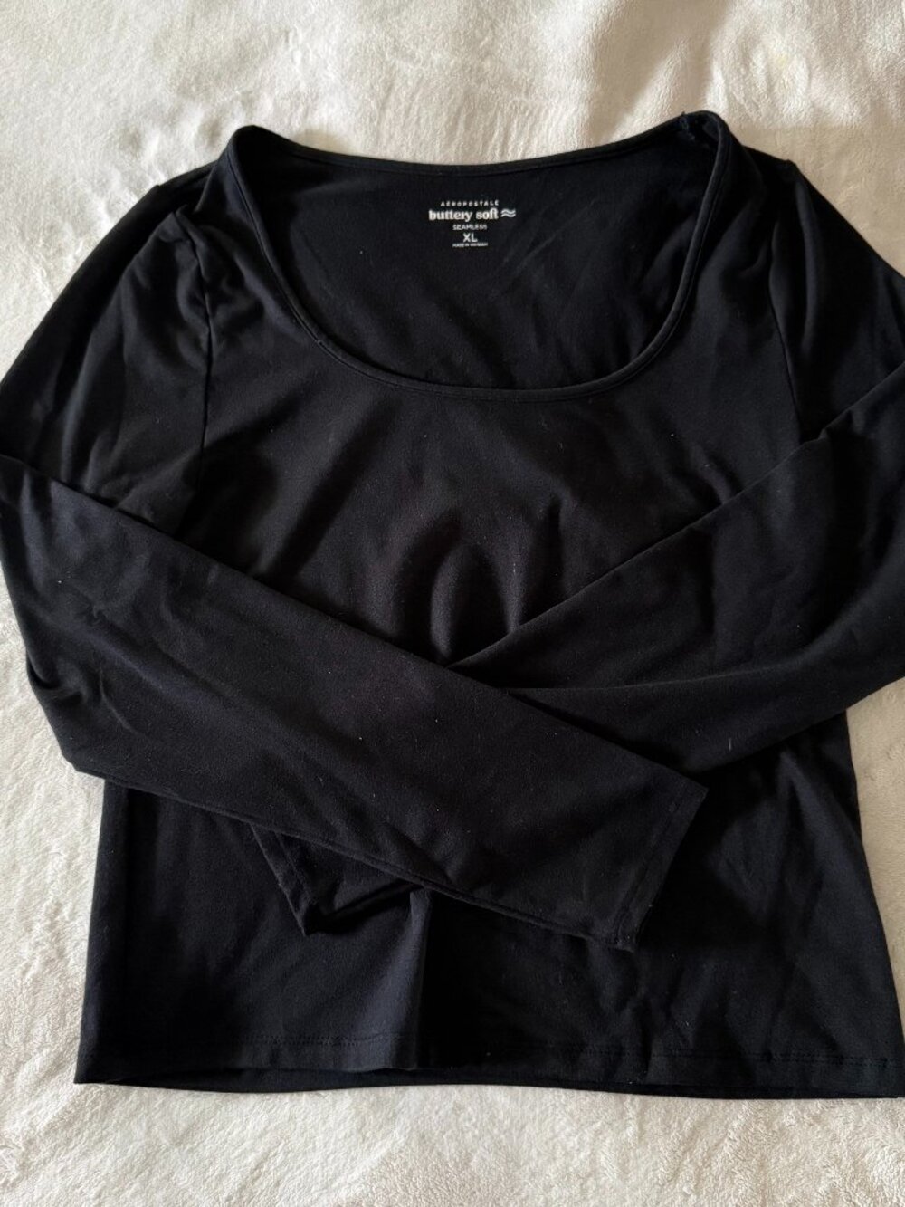 Aeropostale Black Buttery Soft Long Sleeve Tee